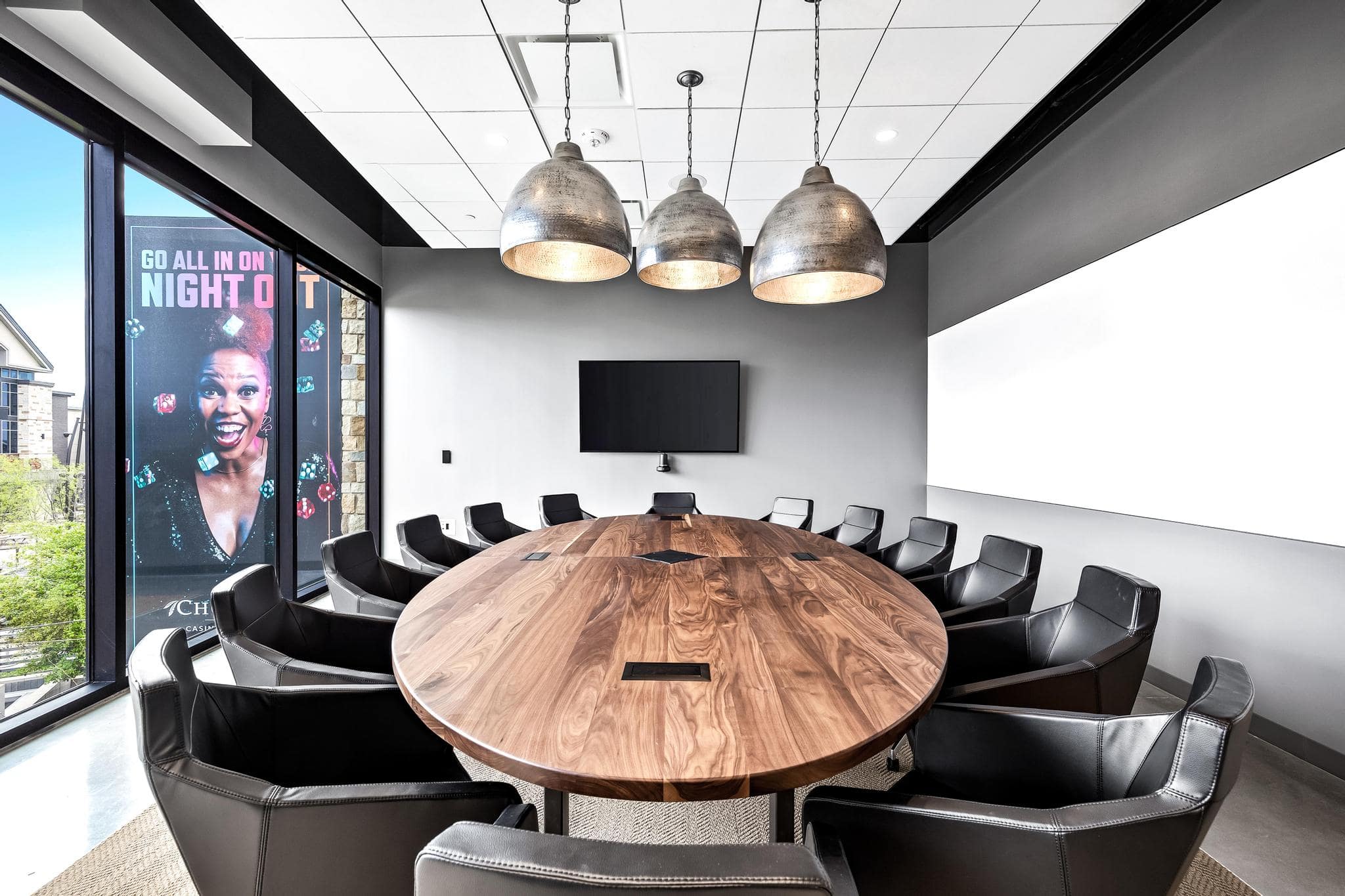 Summit, luxury boardroom with round table seating up to 14 people
